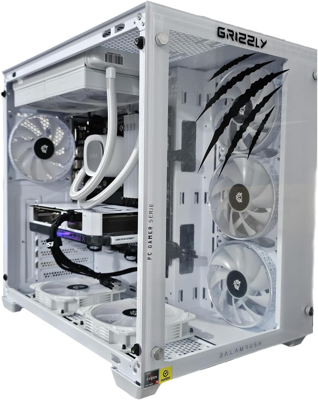 PC GAMER GRIZZLY AMD RYZEN 7 5700X 4.6GHZ RTX 4060 32GB M.2 1TB WIFI BT BLANCO PG-AMD058