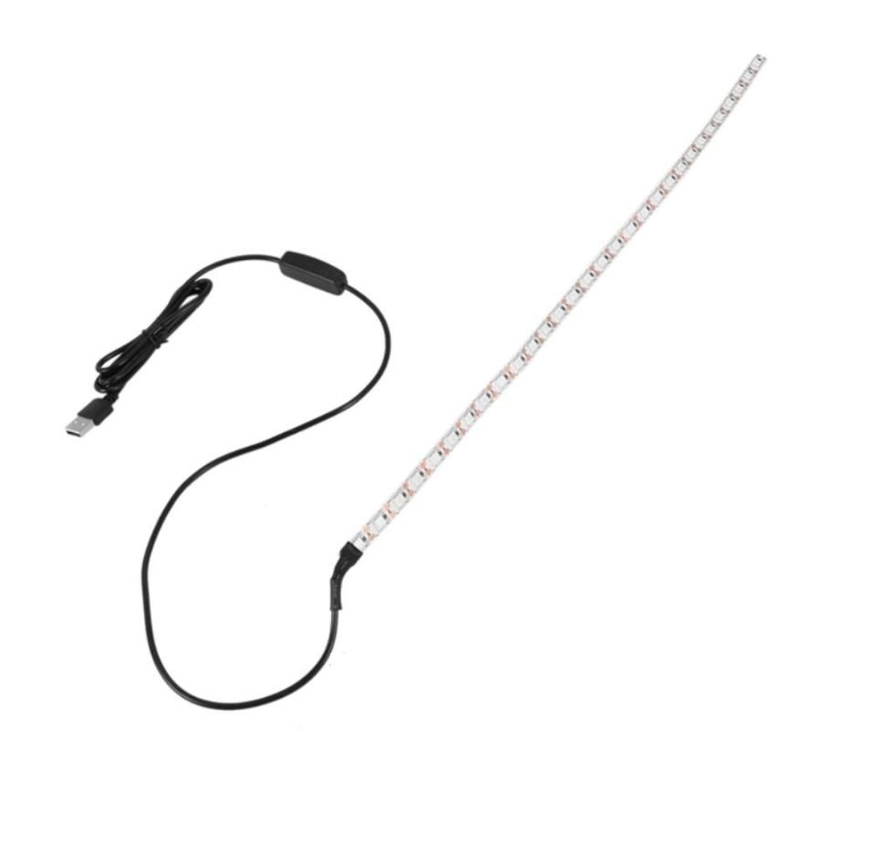 Tira esterilizadora luz ultravioleta desinfectante USB LED UV UVC Mata ácaros elimina olores auto.
