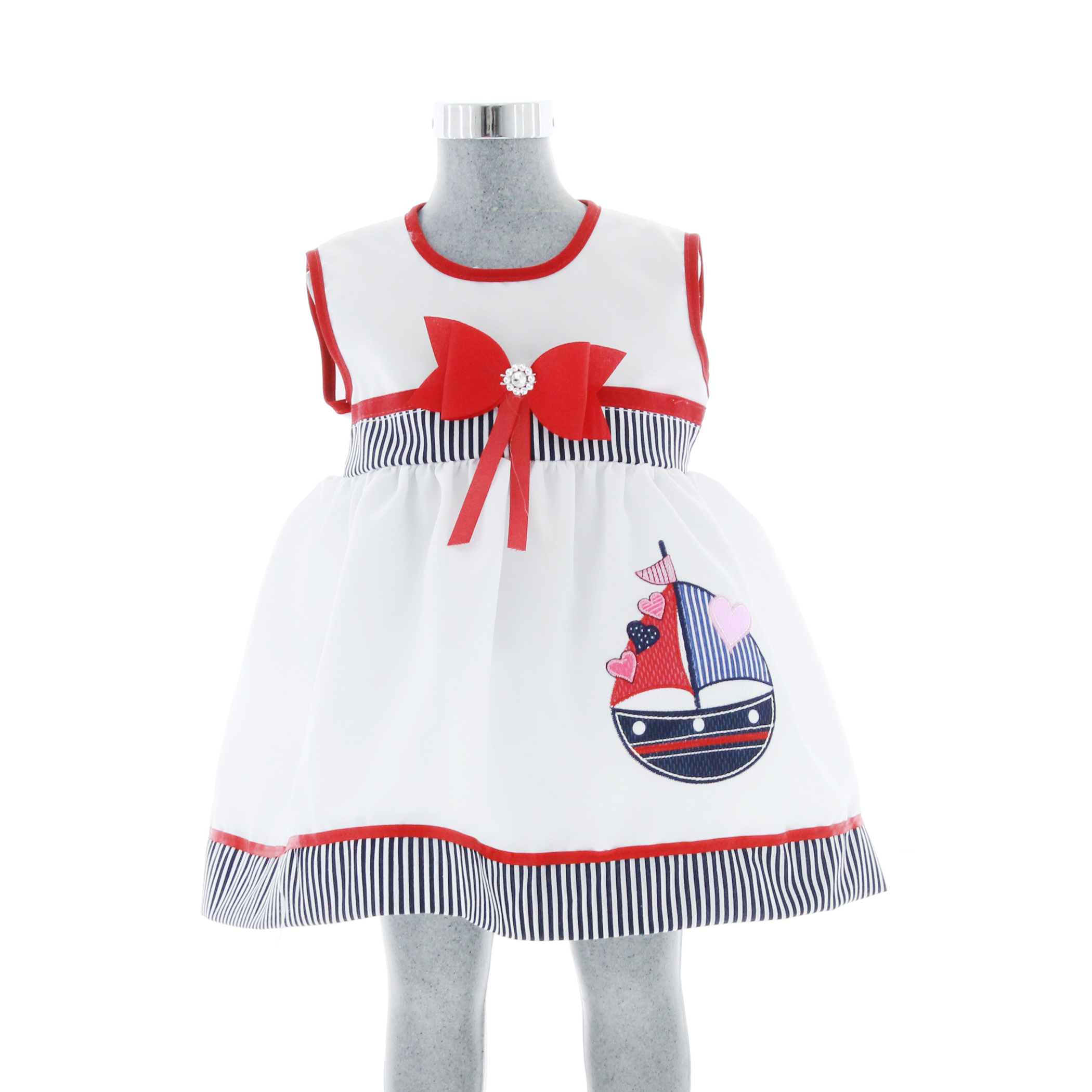 Vestido color Blanco 3901 0 a 2Años.