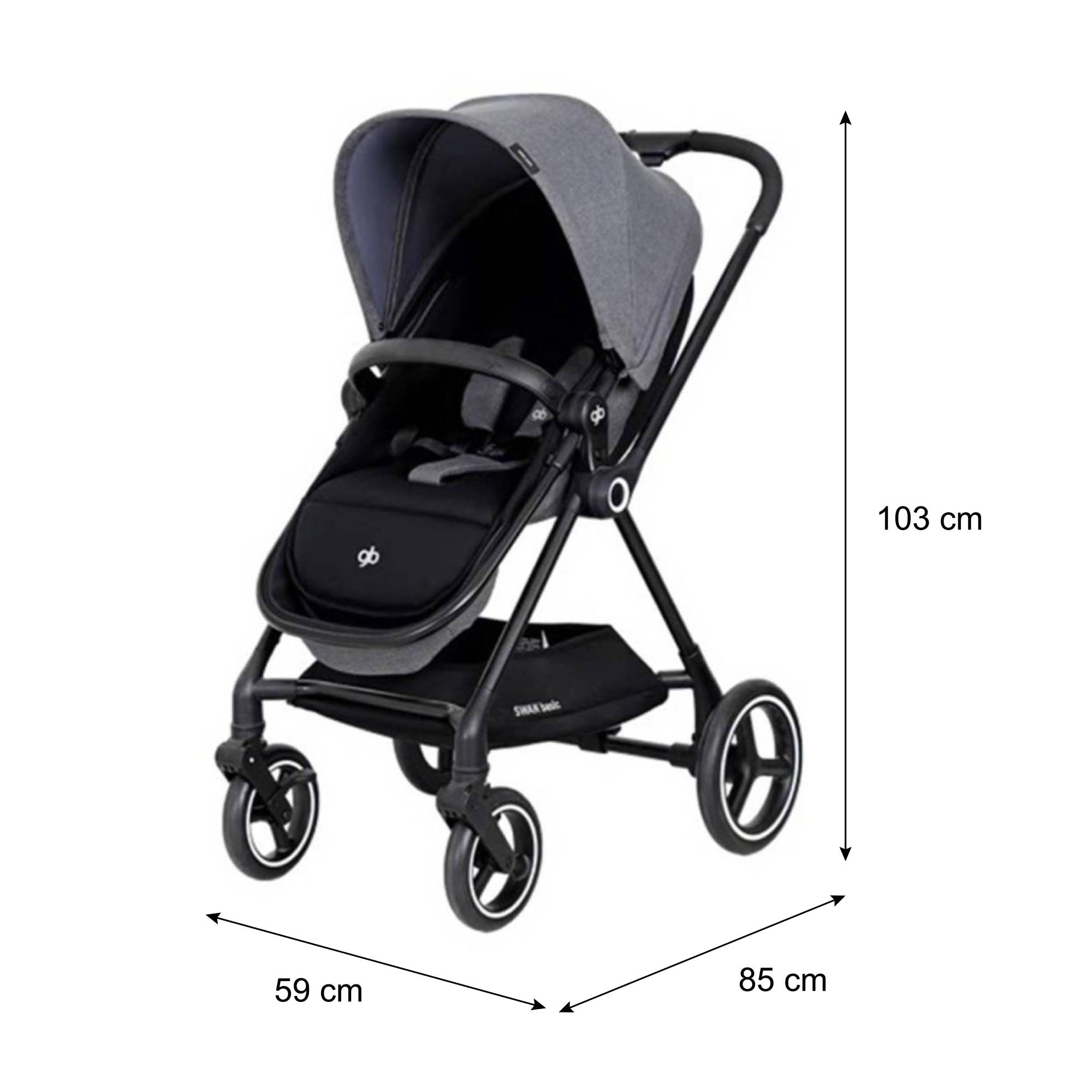 Carriola Bebe Gb Swan Aluminio 2 En 1 Bambineto Ligera Lujo Urbano