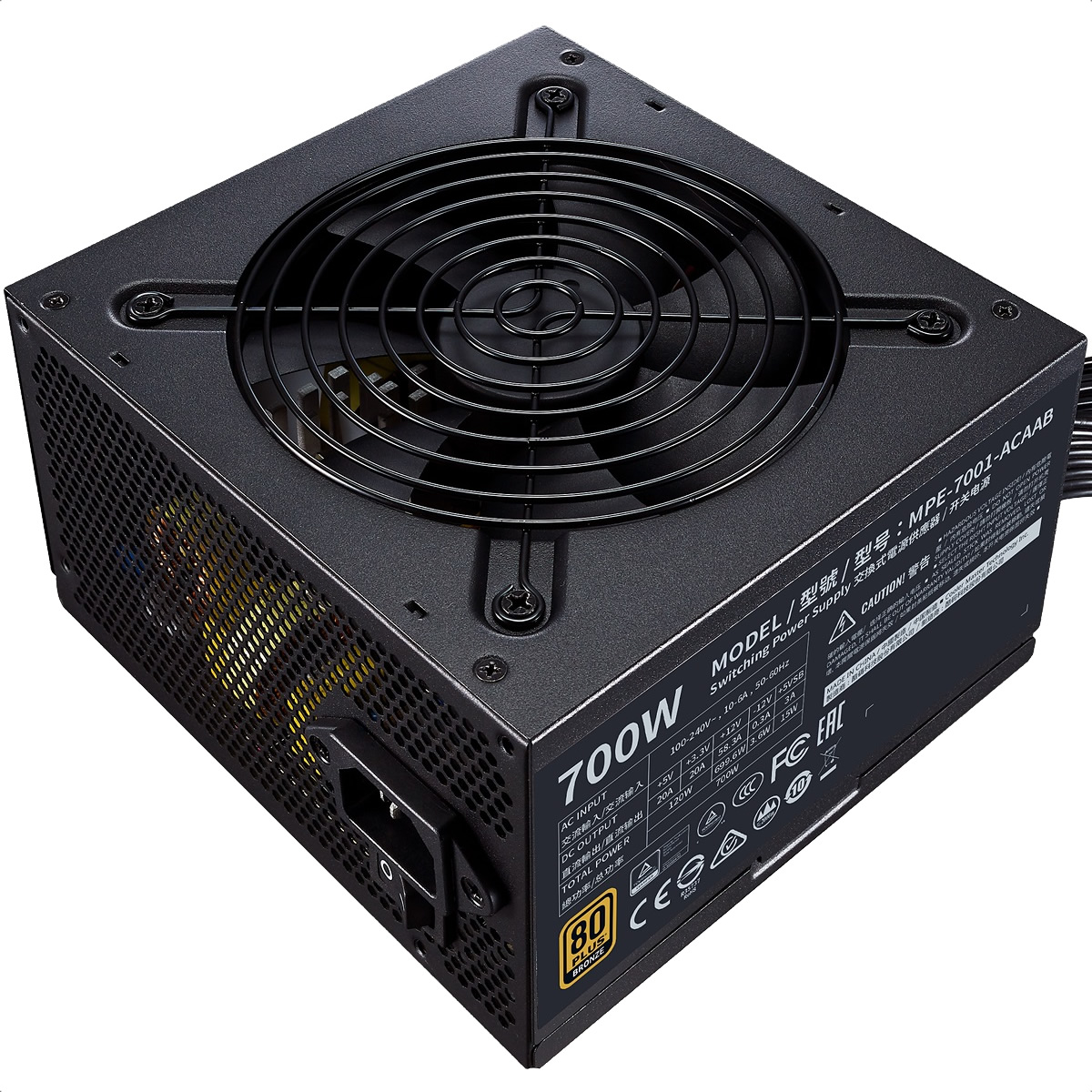 Fuente De Poder Cooler Master MWE Bronze 700 V2 700W 80 Plus MPE-7001-ACAAB-US