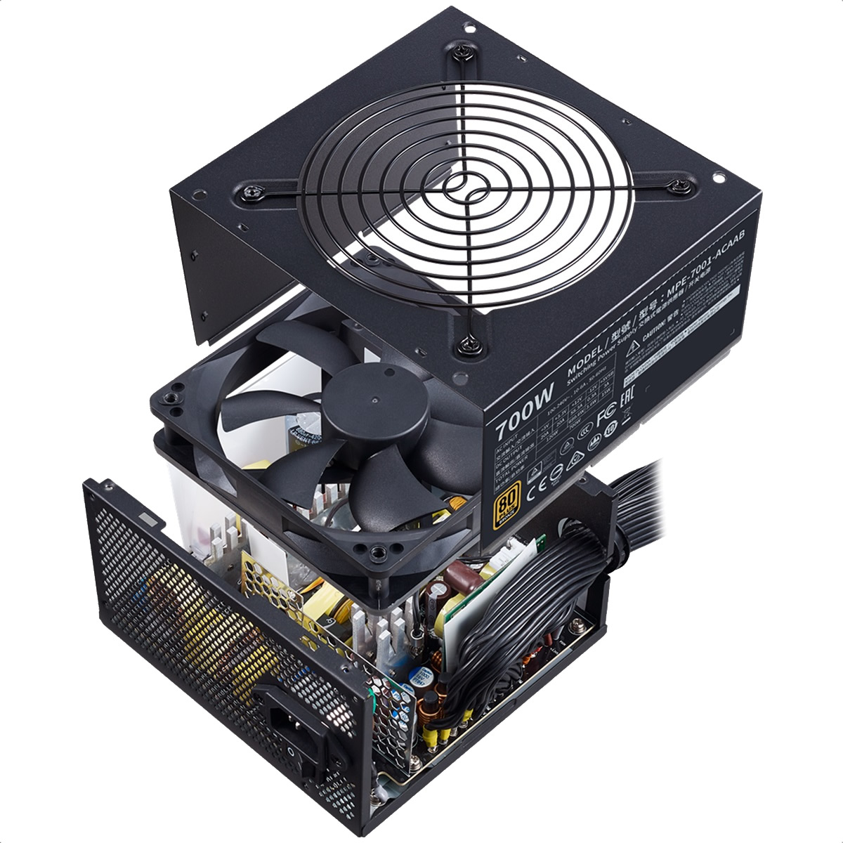Fuente De Poder Cooler Master MWE Bronze 700 V2 700W 80 Plus MPE-7001-ACAAB-US