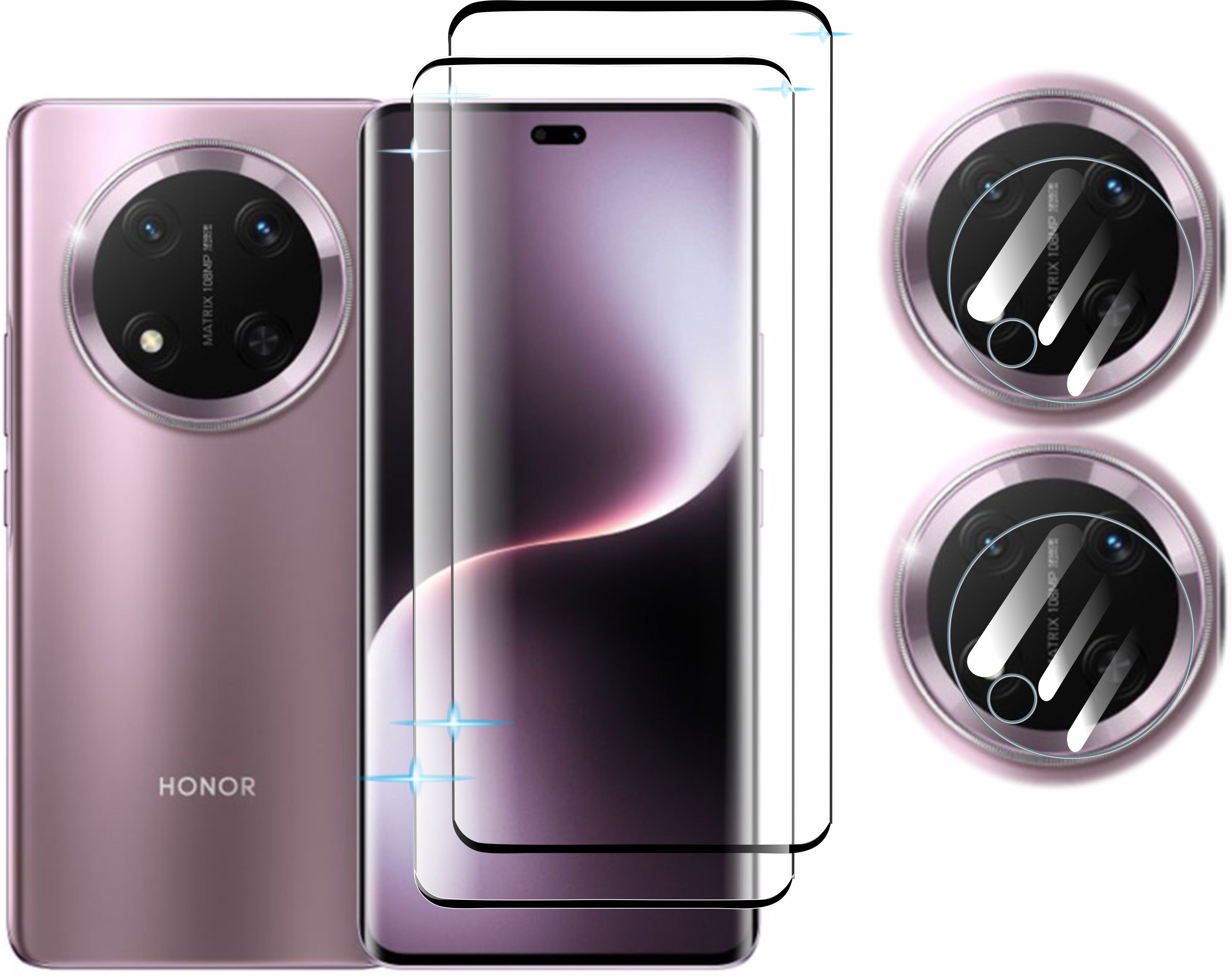 2 Pz Cristal Templado 9d Para Honor Magic 7 Lite + Regalo