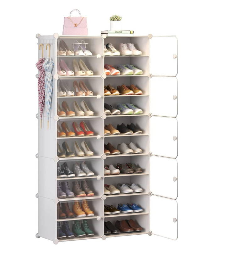 Zapatera organizador de zapatos con puertas para closet recamara gran almacenamiento 