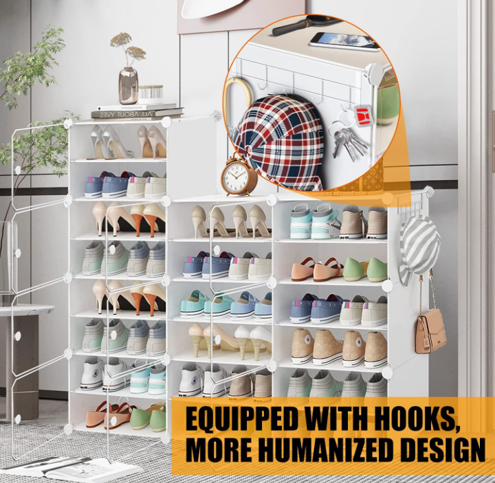 Zapatera organizador de zapatos con puertas para closet recamara gran almacenamiento 