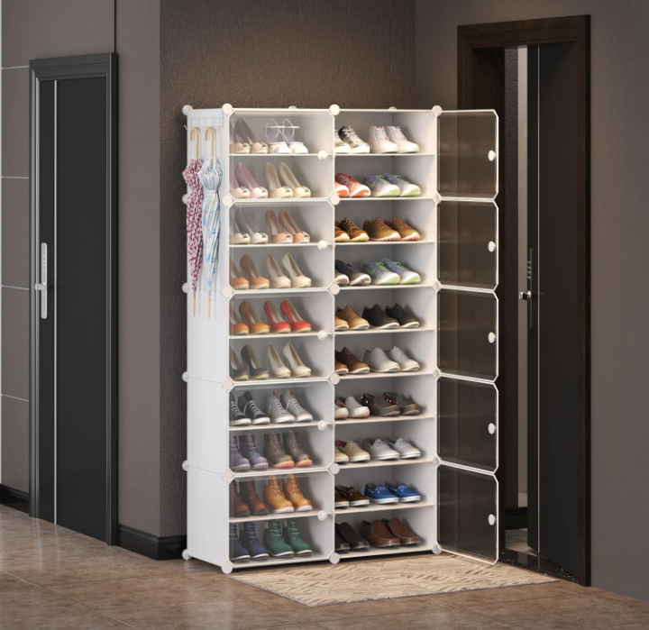 Zapatera organizador de zapatos con puertas para closet recamara gran almacenamiento 