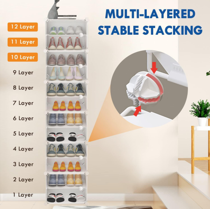 Zapatera organizador de zapatos con puertas para closet recamara gran almacenamiento 