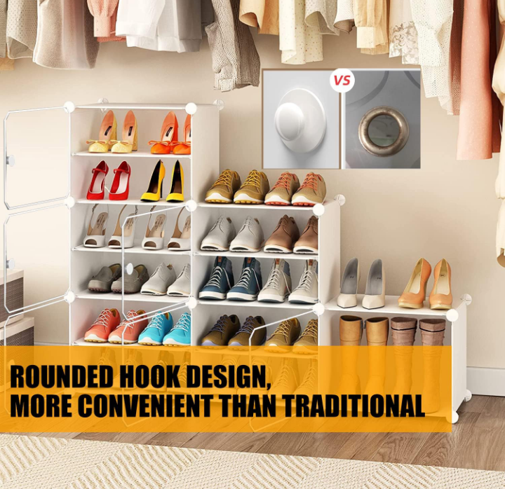 Zapatera organizador de zapatos con puertas para closet recamara gran almacenamiento 