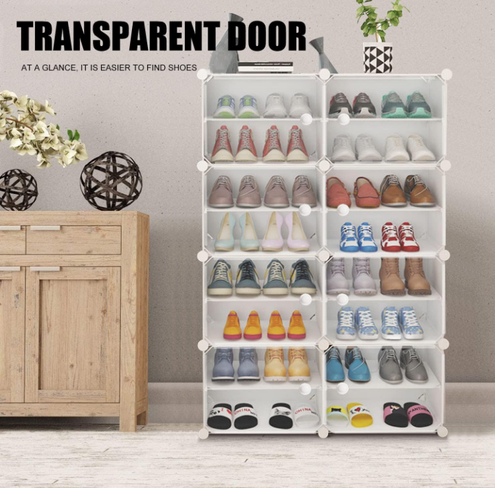 Zapatera organizador de zapatos con puertas para closet recamara gran almacenamiento 
