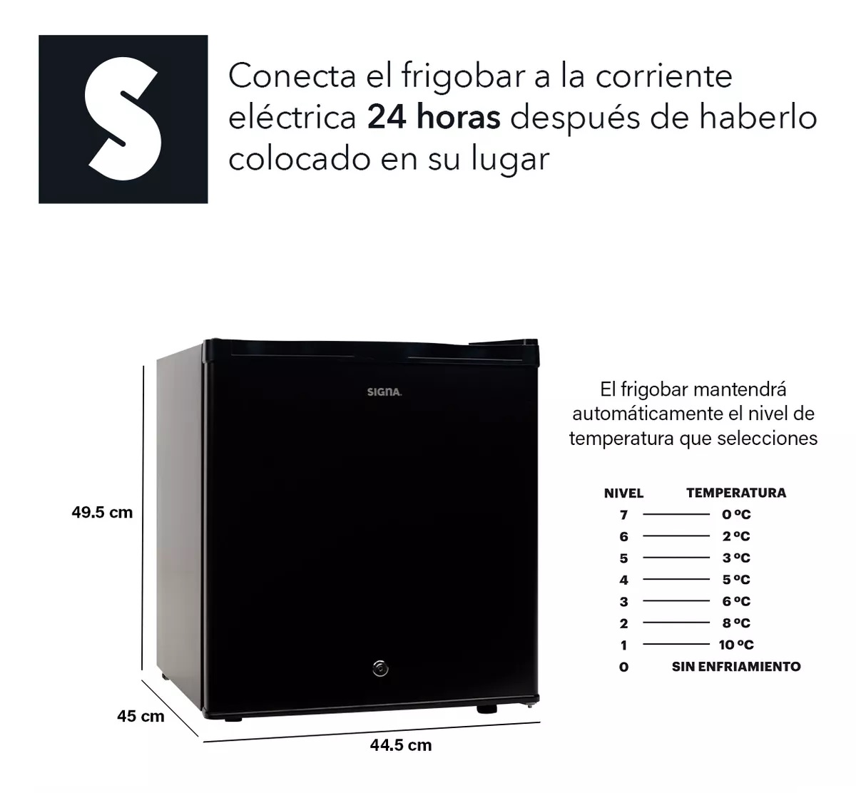 Frigobar Refrigerador Enfriador + Mini Congelador 46l 1.6ft