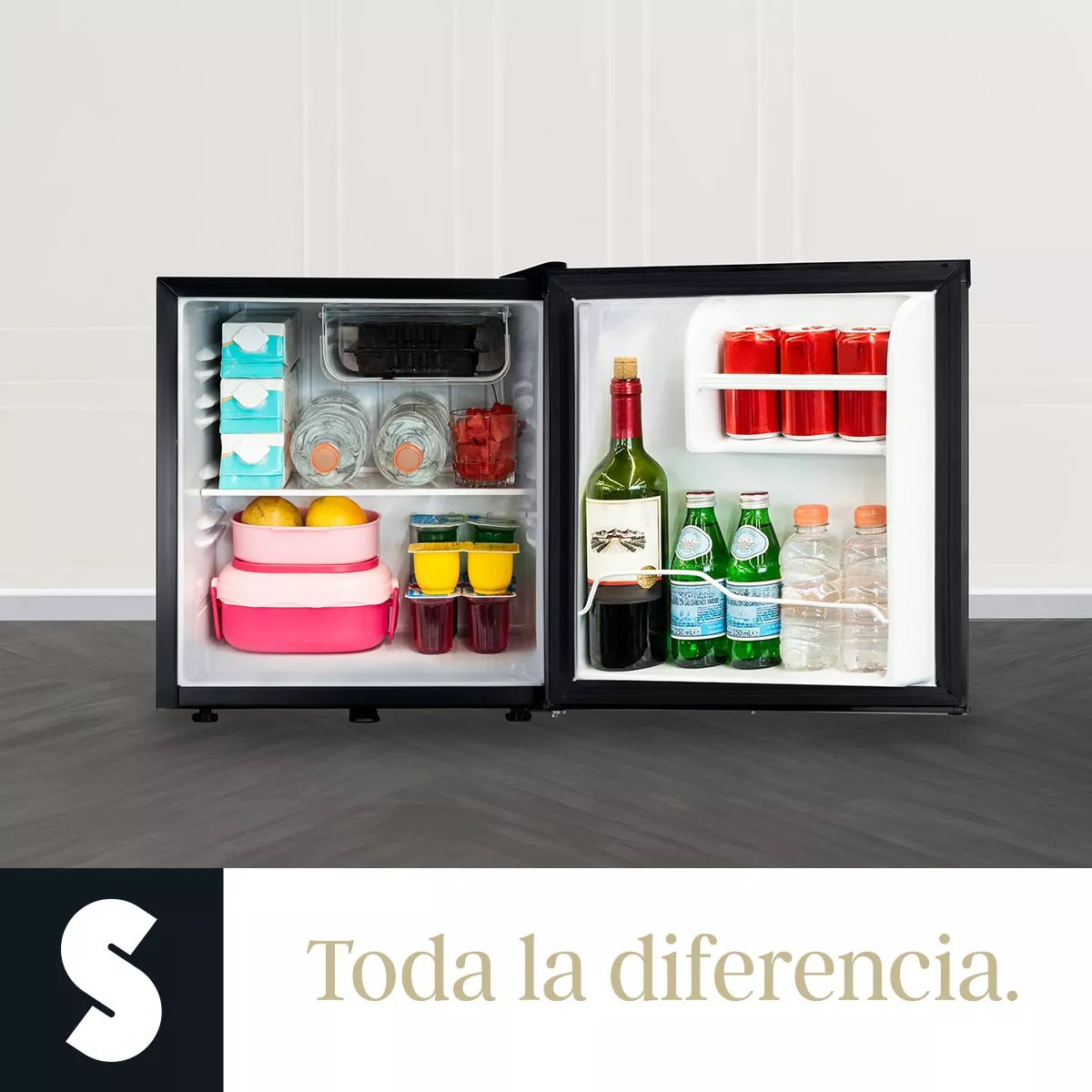 Frigobar Refrigerador Enfriador + Mini Congelador 46l 1.6ft