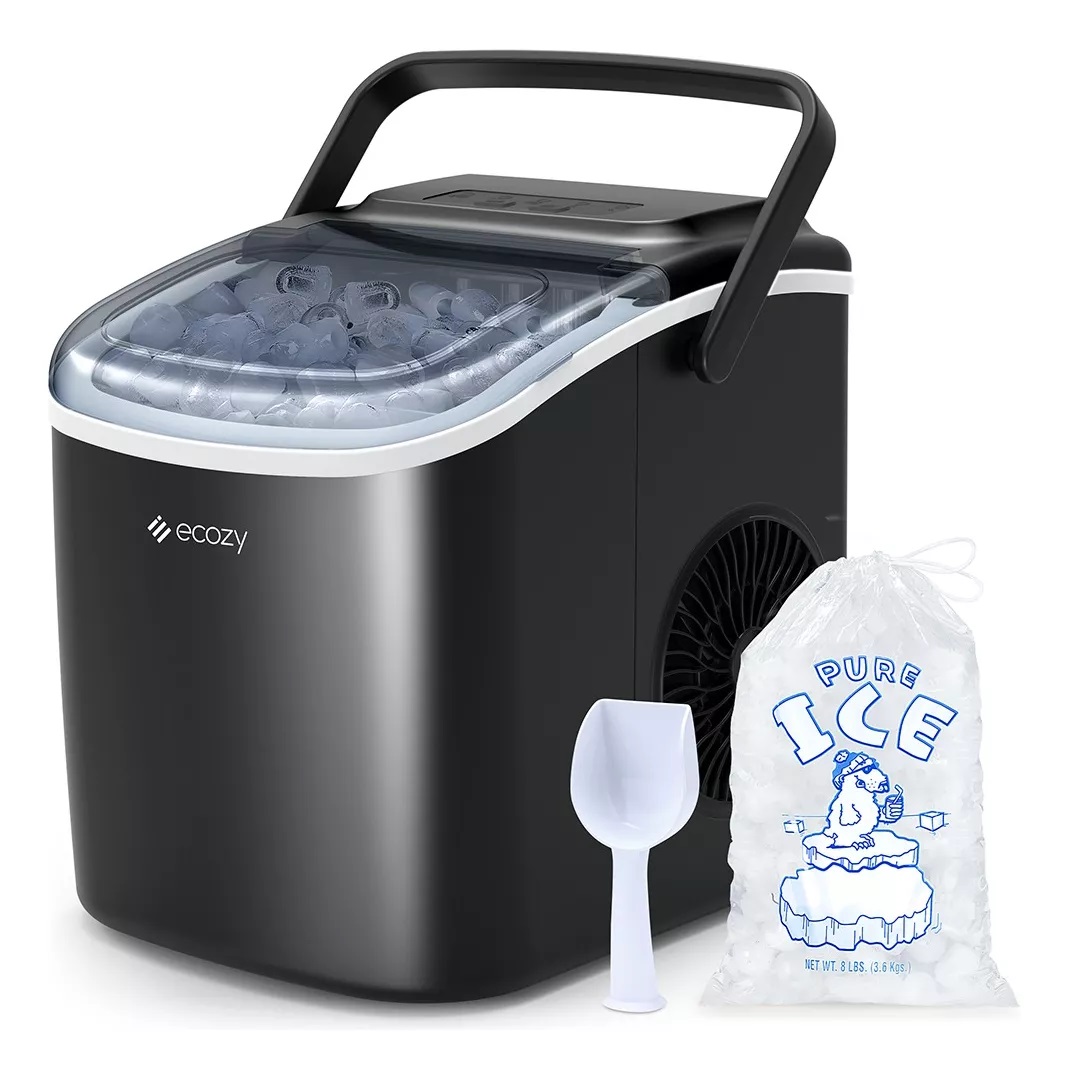 Máquina Para Hacer Hielo Shtark SHTMAQH 2 Tamaños Portátil Eléctrica 12kg Color Plateado 127V