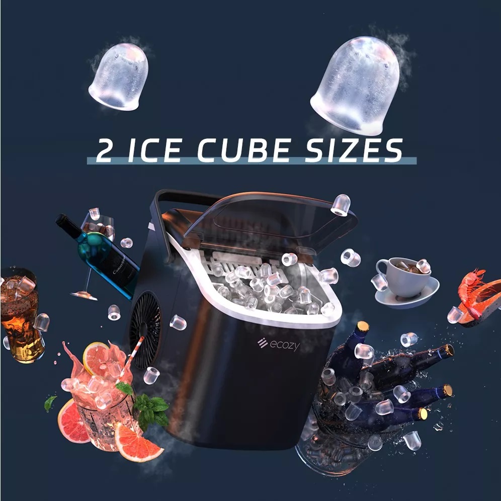 Máquina Para Hacer Hielo Shtark SHTMAQH 2 Tamaños Portátil Eléctrica 12kg Color Plateado 127V