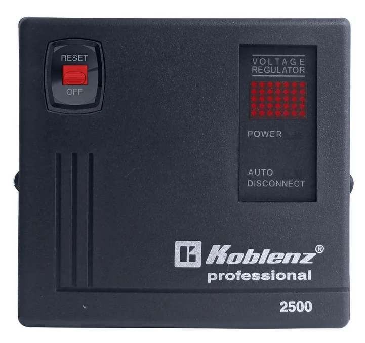 Regulador Koblenz ER-2550, 134J, 2000W, Entrada 90-145V, Salida 120V, 6 Contactos. 