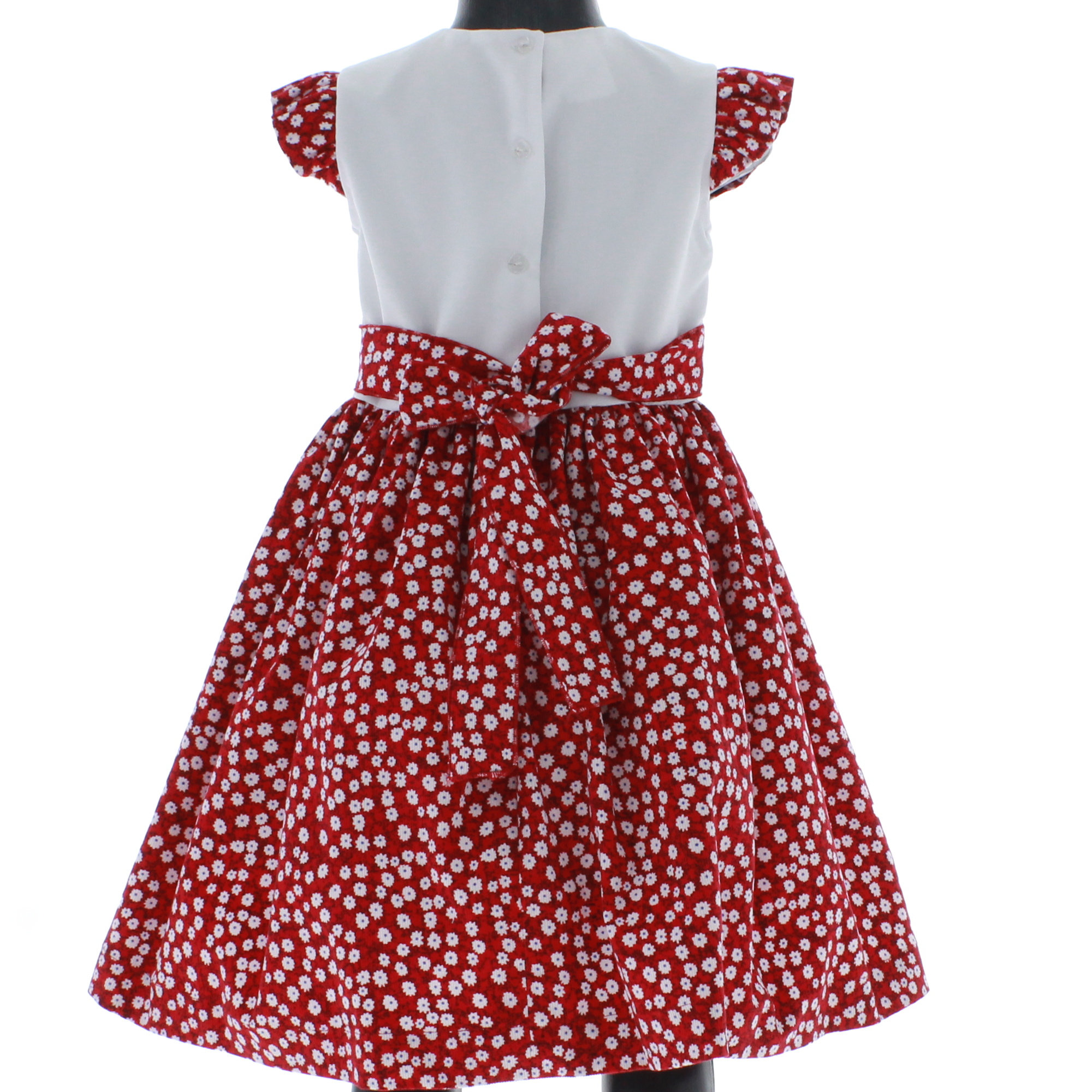 Vestido Para Niña color Rojo 3938 2 a 11 Años.