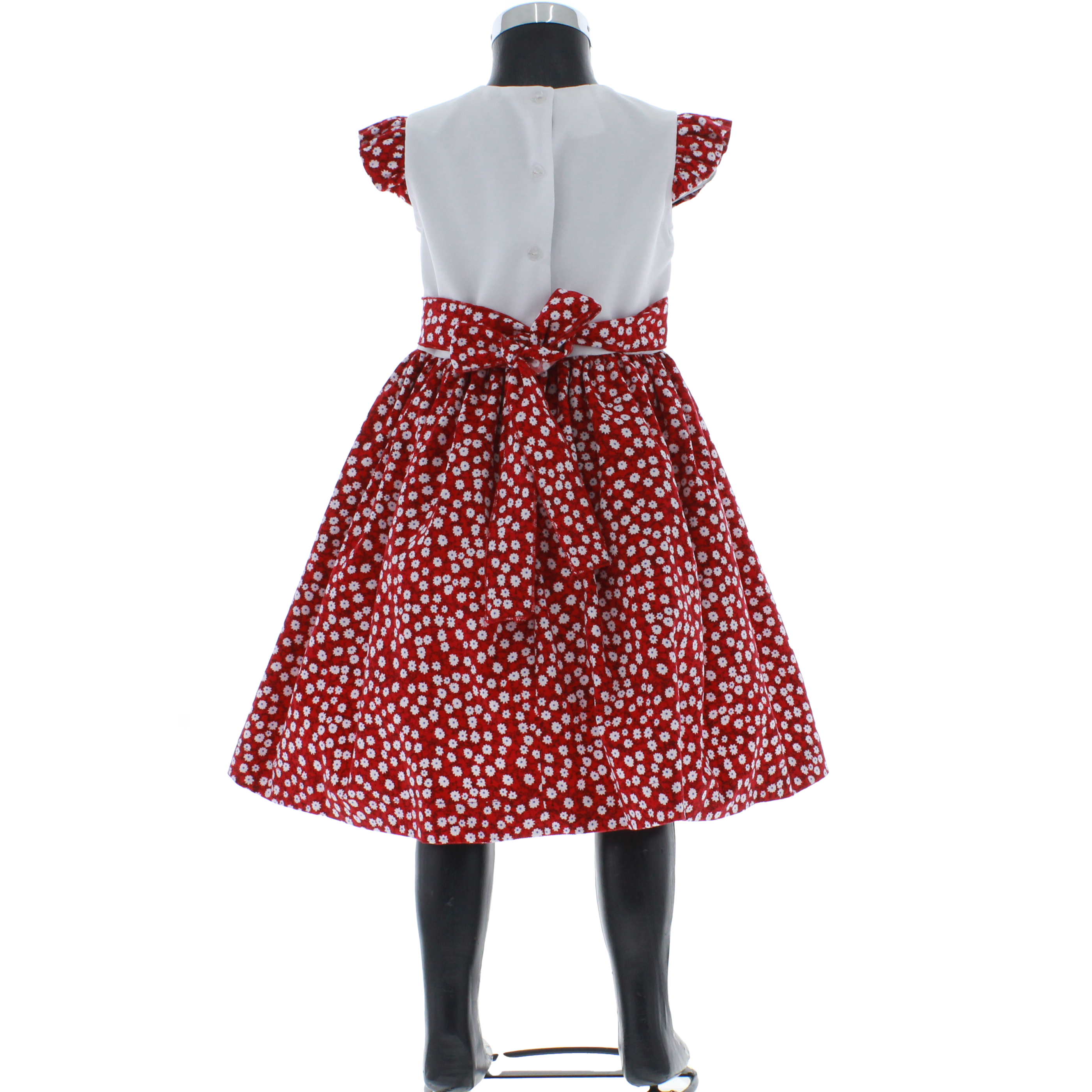 Vestido Para Niña color Rojo 3938 2 a 11 Años.