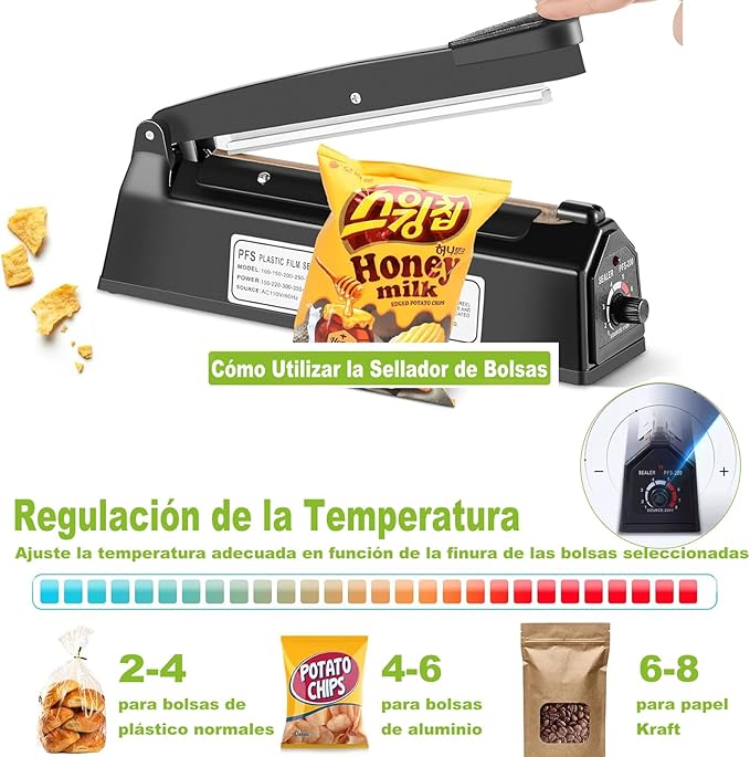 Sellador De Bolsas Automático Térmica Sella Máquina 30cm