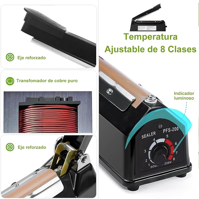 Sellador De Bolsas Automático Térmica Sella Máquina 30cm