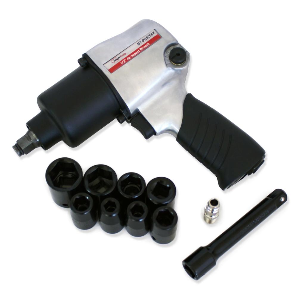 KIT PISTOLA IMPACTO NEUMATICA 1/2'' ESTUCHE 9 DADOS MAPLE TOOLS