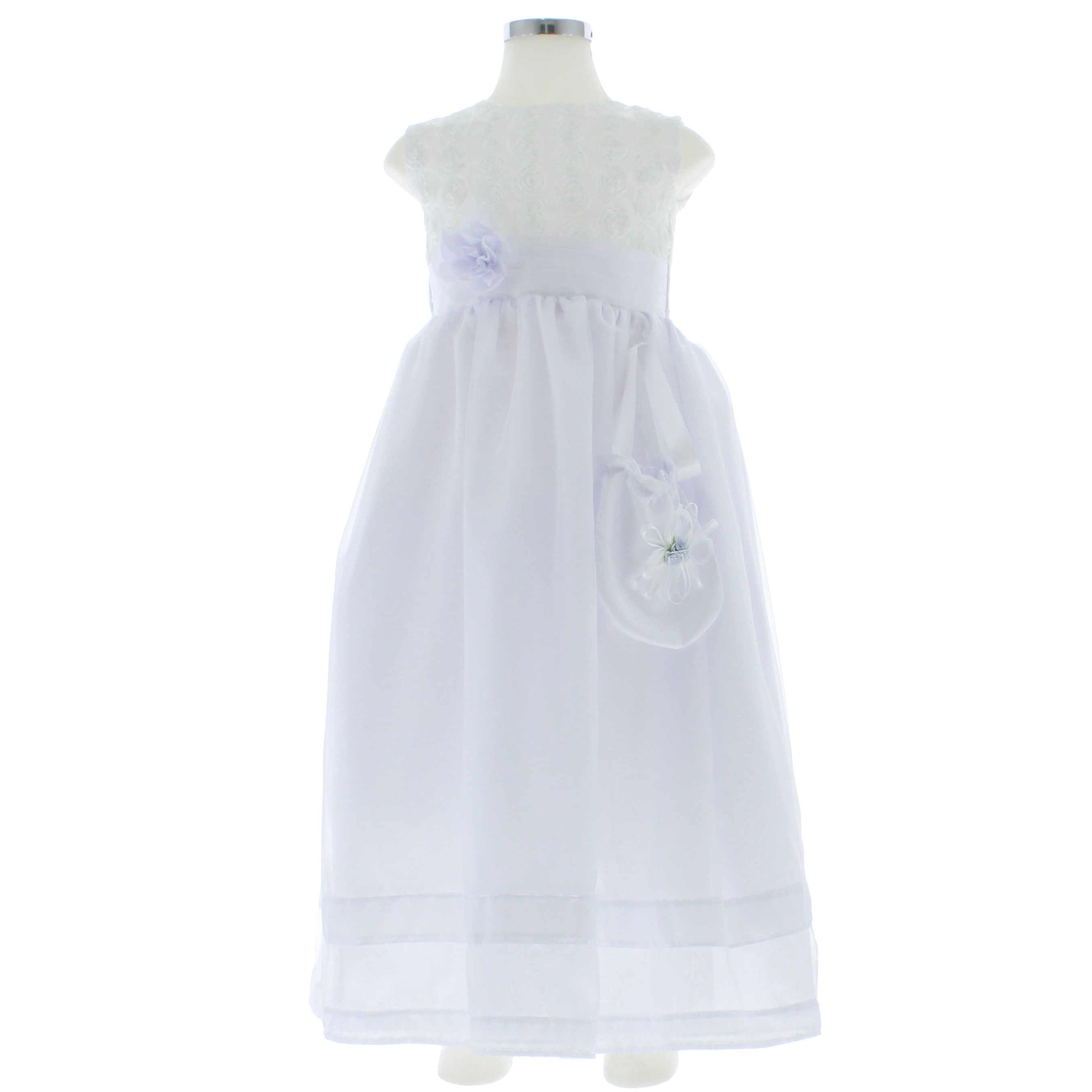 Vestido color Blanco Primera Comunión o Ceremonia 3915 7 a 17 Años.