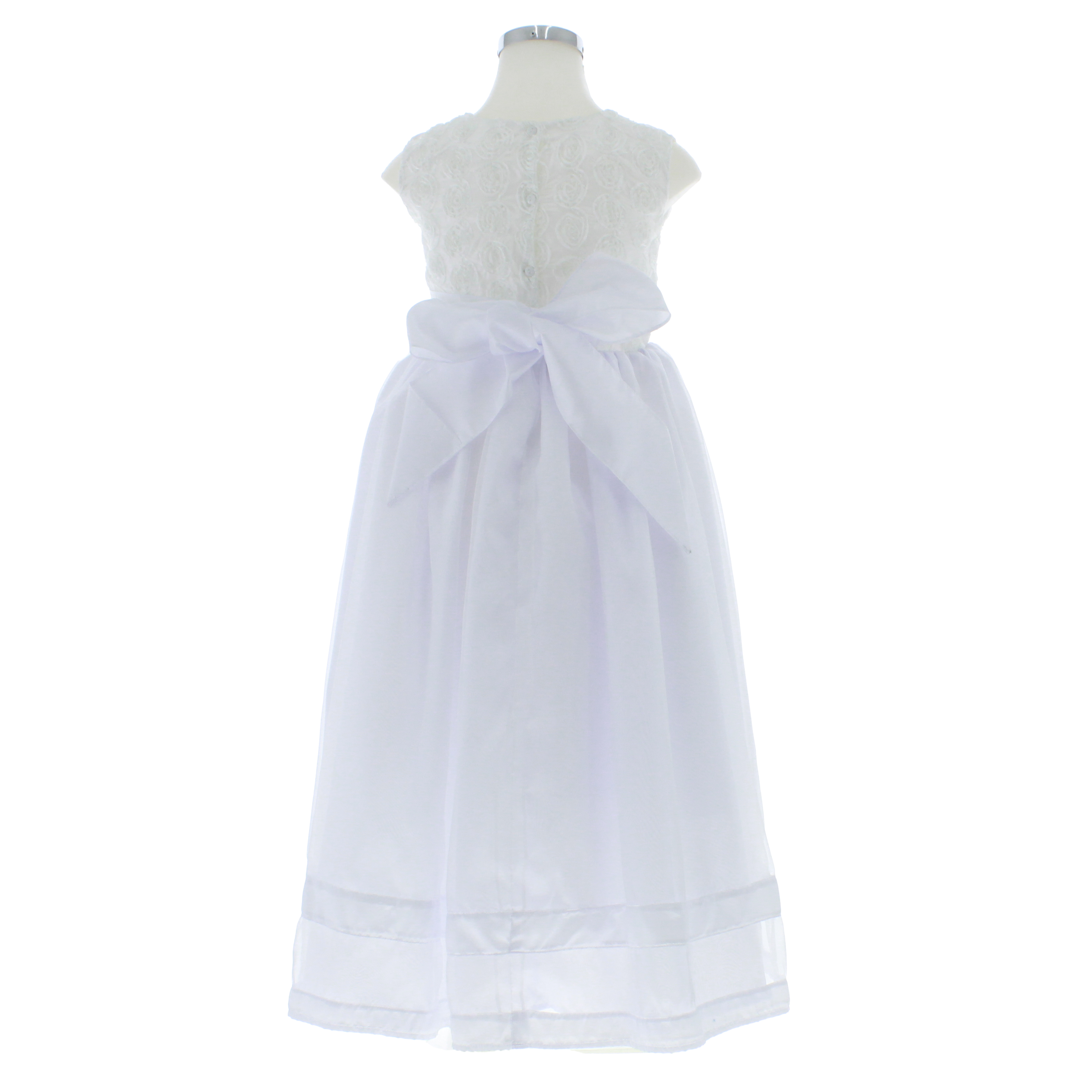 Vestido color Blanco Primera Comunión o Ceremonia 3915 7 a 17 Años.