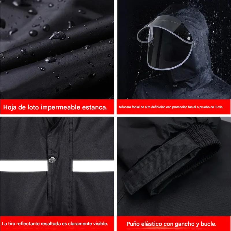 Impermeables chubasquero motocicleta trajes lluvia abrigos protector camping deporte reflejante