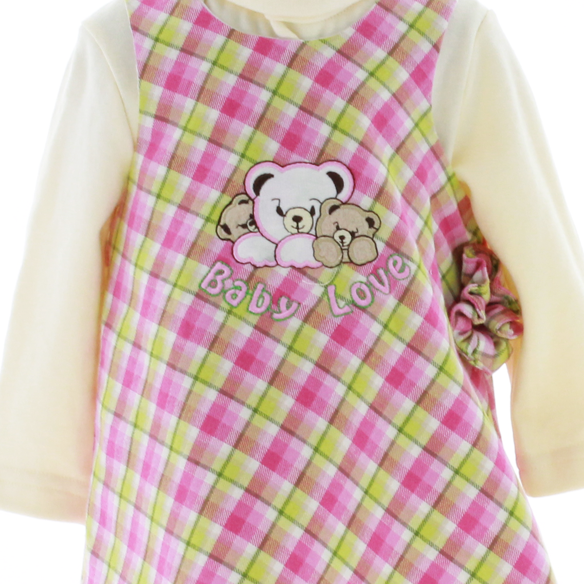 Vestido Para Niña color Rosa y Amarillo 3936 0 a 4 Años.