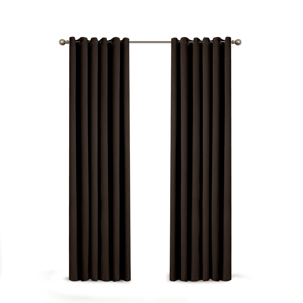 Cortinas Blackout Obscuridad Total Dos Paneles Chocolate