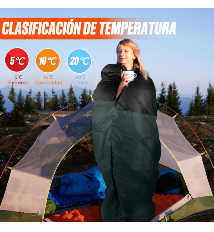 Bolsa de dormir campismo senderismo 