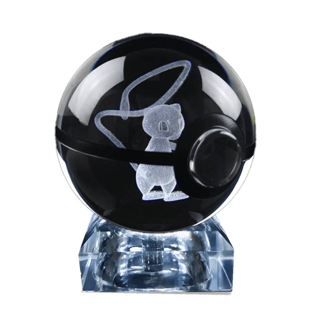 Pokebola De Cristal 3d Pokemon Cristal Varios Modelos Luz Mew