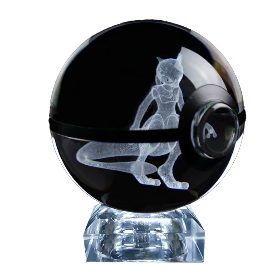 Pokebola De Cristal 3d Pokemon Cristal Varios Modelos Luz Mewtwo
