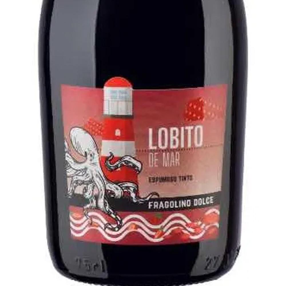 Pack de 4 Vino Tinto Lobito De Mar Espumoso Fragolino Dolce 750 ml