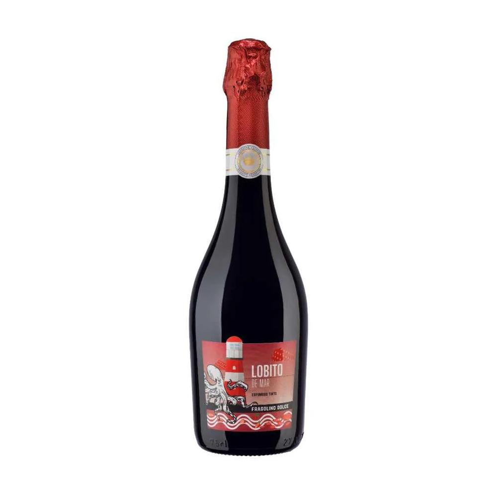 Pack de 4 Vino Tinto Lobito De Mar Espumoso Fragolino Dolce 750 ml
