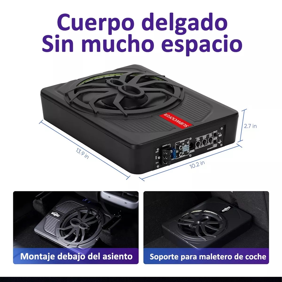 Subwoofer Amplificado 10 Pulgadas Bocinas Para Carros