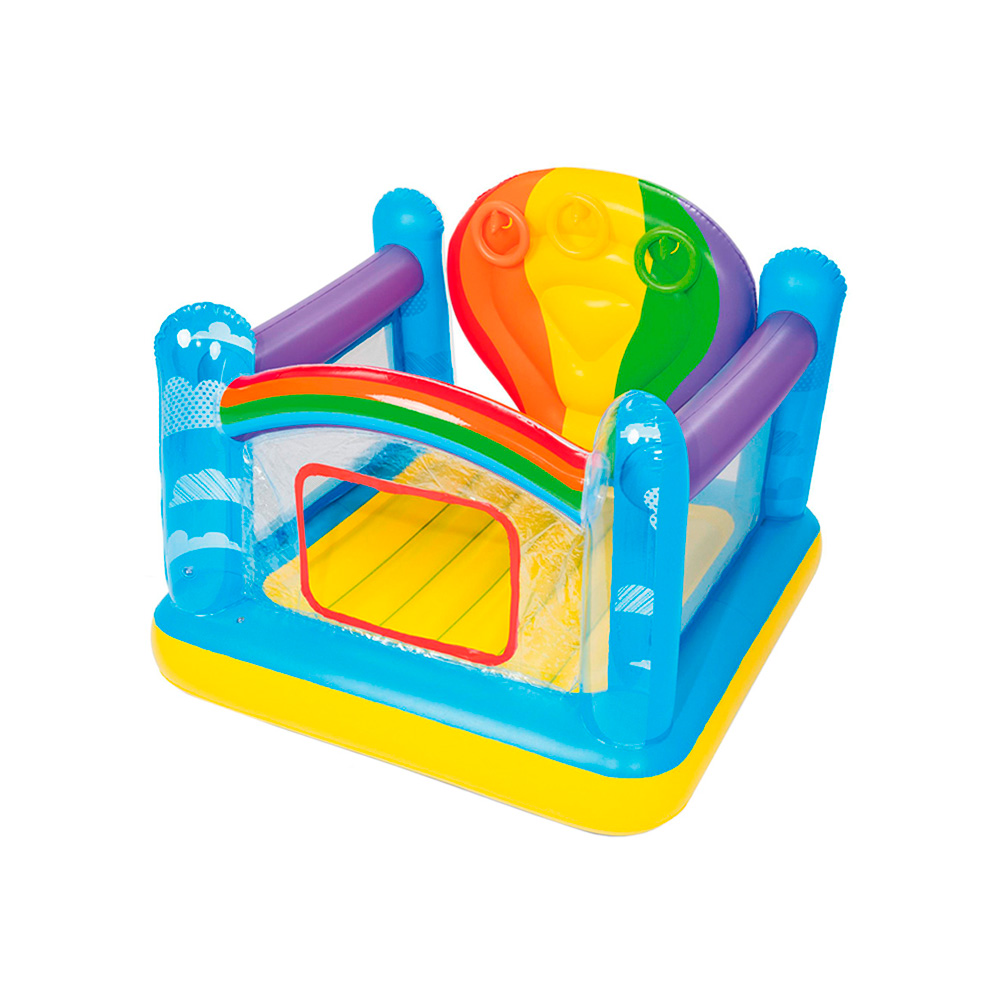 Castillo Inflable Brincolin Infantil Diseño Arcoiris Rainbow.
