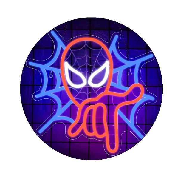Letrero De Neón Spiderman Marvel Para Decoración 36 Cm