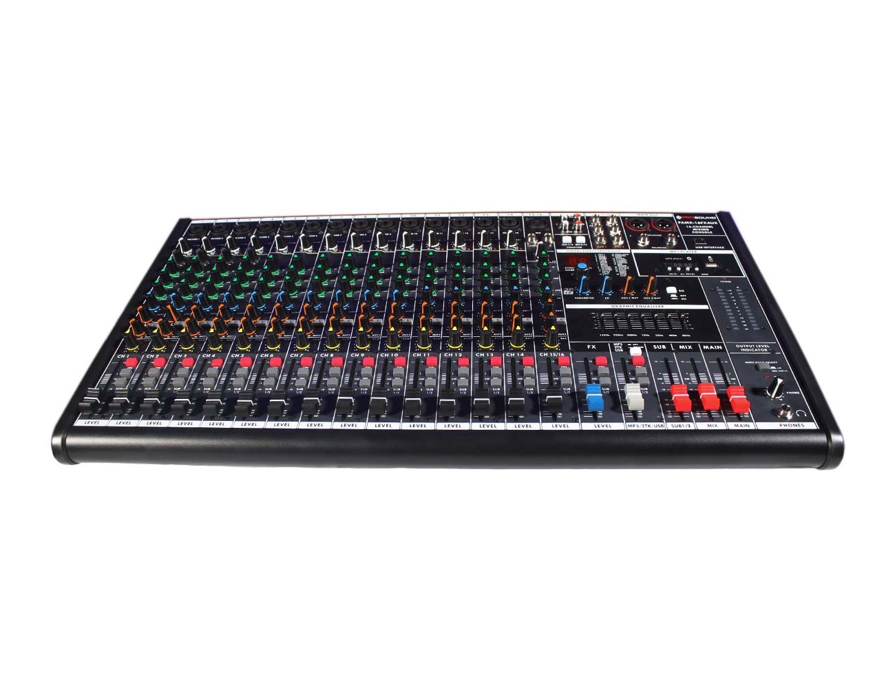 Mezcladora PROSOUND PAMX-16FXAUX 16 canales bluetooth usb