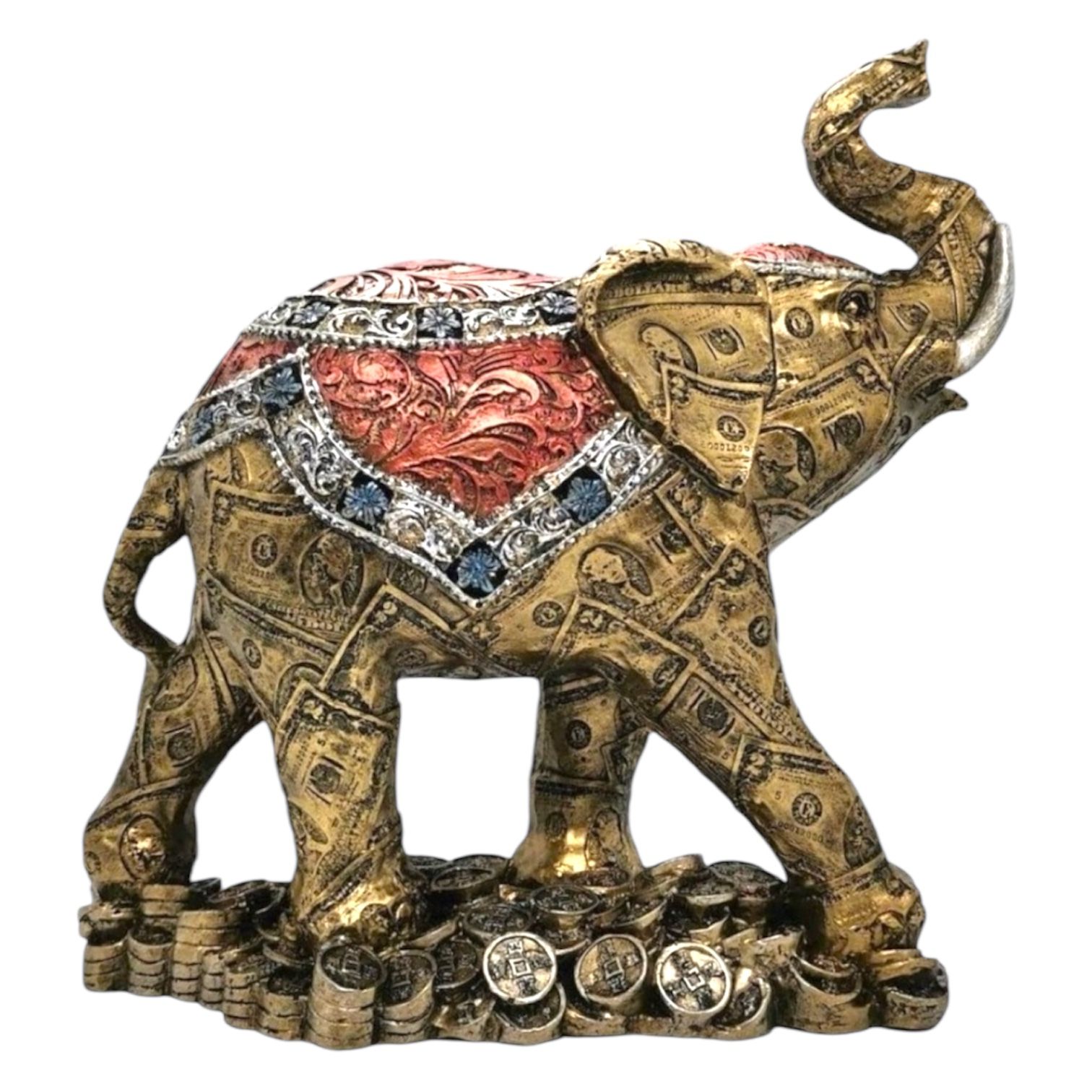 Elefante Hindú Dólar 25cm (Dorado)