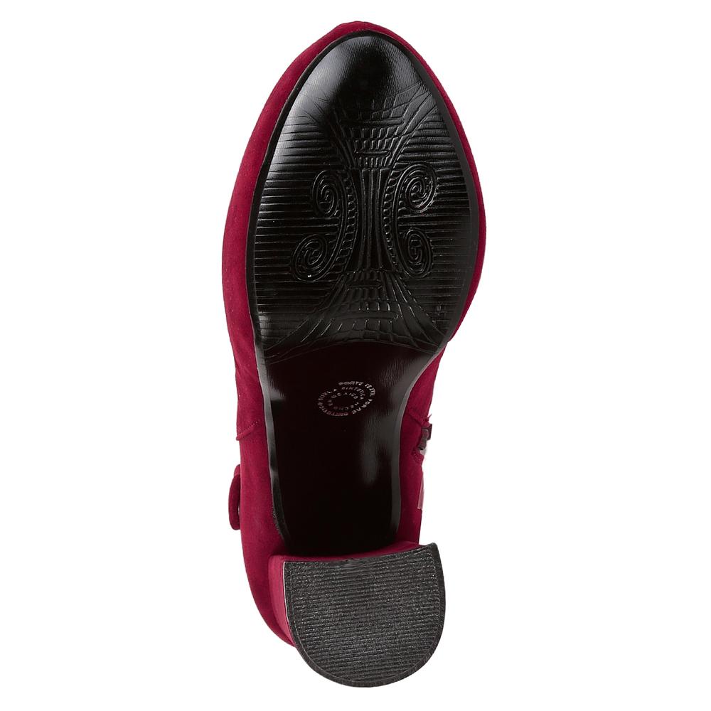 Botín Mujer Formal Tacón Vino Stfashion 03803901