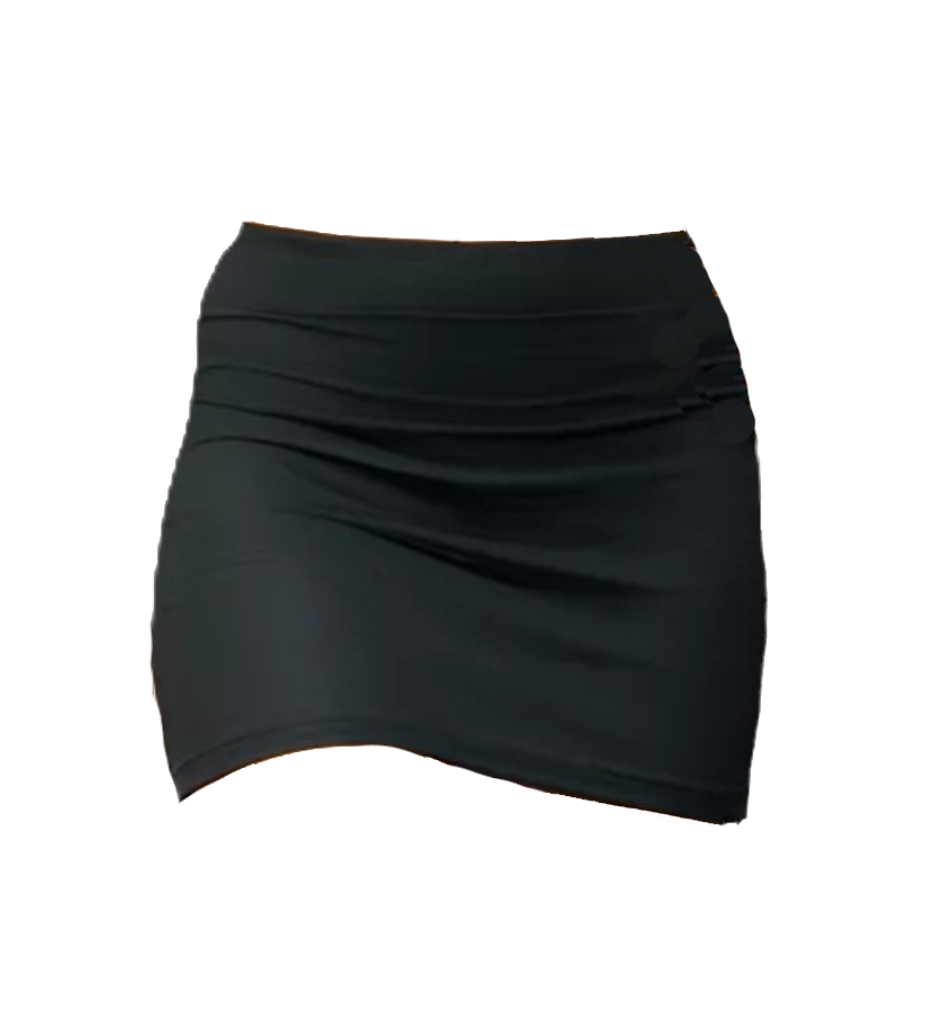 MINIFALDA AJUSTABLE NEGRA DE LICRA ESTIRABLE
