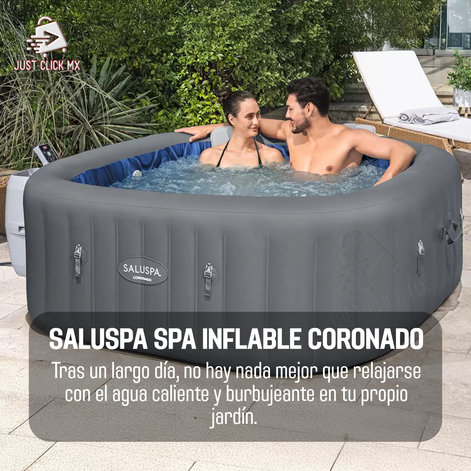 Jacuzzi Inflable De Hidromasaje Saluspa Coronado Bestway 180-JUSTCLICK MX