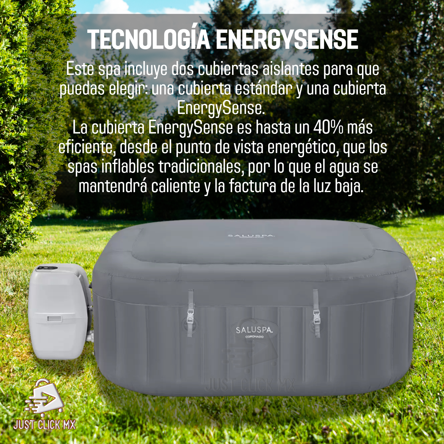 Jacuzzi Inflable De Hidromasaje Saluspa Coronado Bestway 180-JUSTCLICK MX