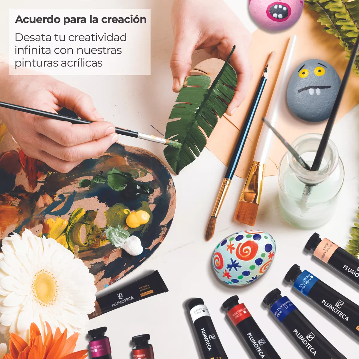 Pintura Acrílica Profesional 24 Colores Con 22ml Plumoteca