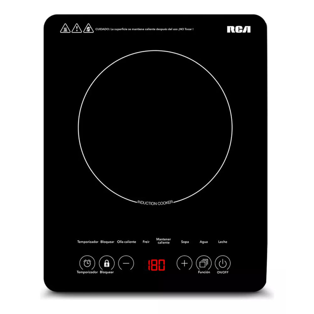 Parrilla de Inducción Eléctrica RCA RC-12A3 Potencia 1200 W