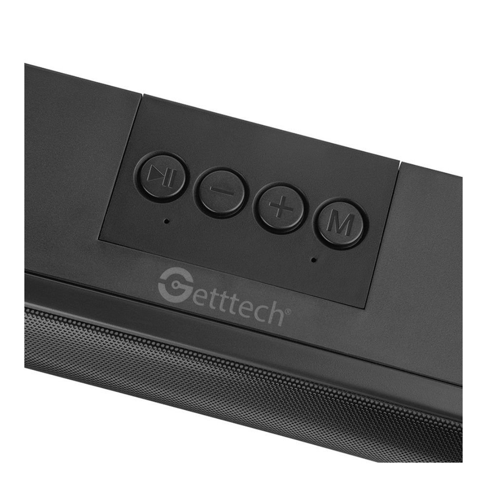 Barra de Sonido RGB Getttech GUS-MSRBT-01 Inalámbrico Negro