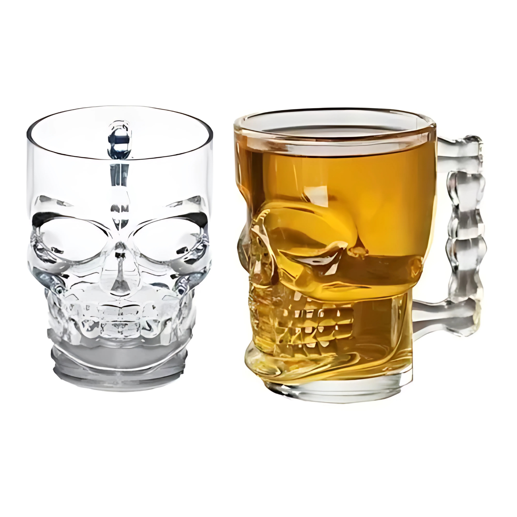 Pack 6 Tarros Cerveza Calaca Vaso Vidrio Calavera 460ml