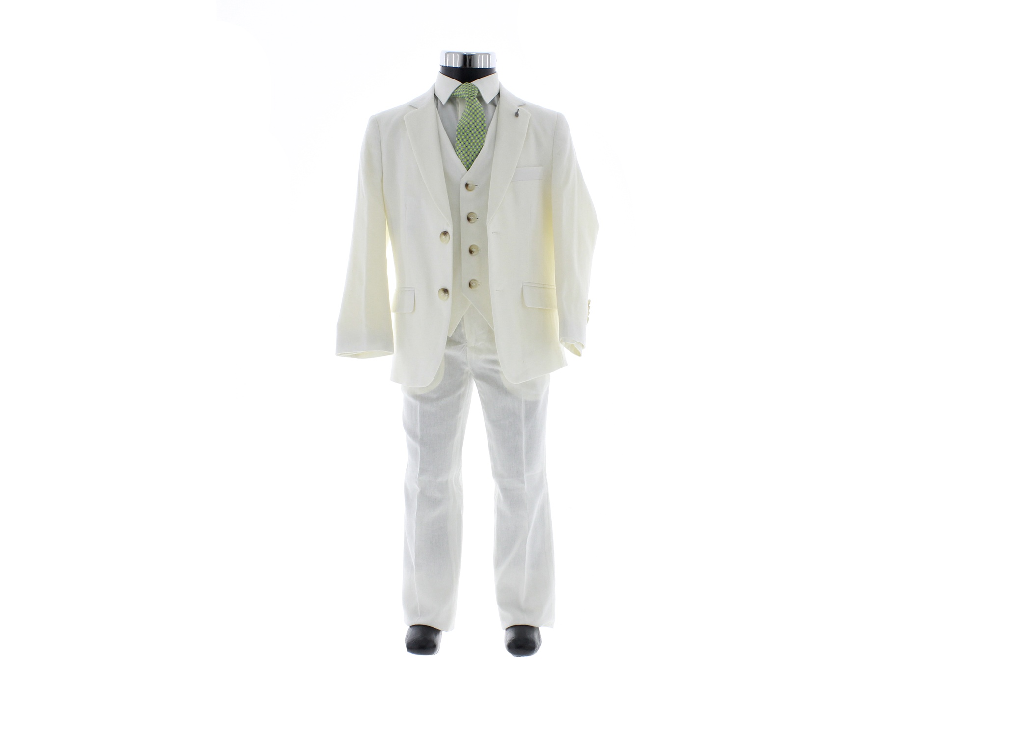 Traje de Vestir Niño Tres Piezas Color Hueso 3875 3 a 15 Años.