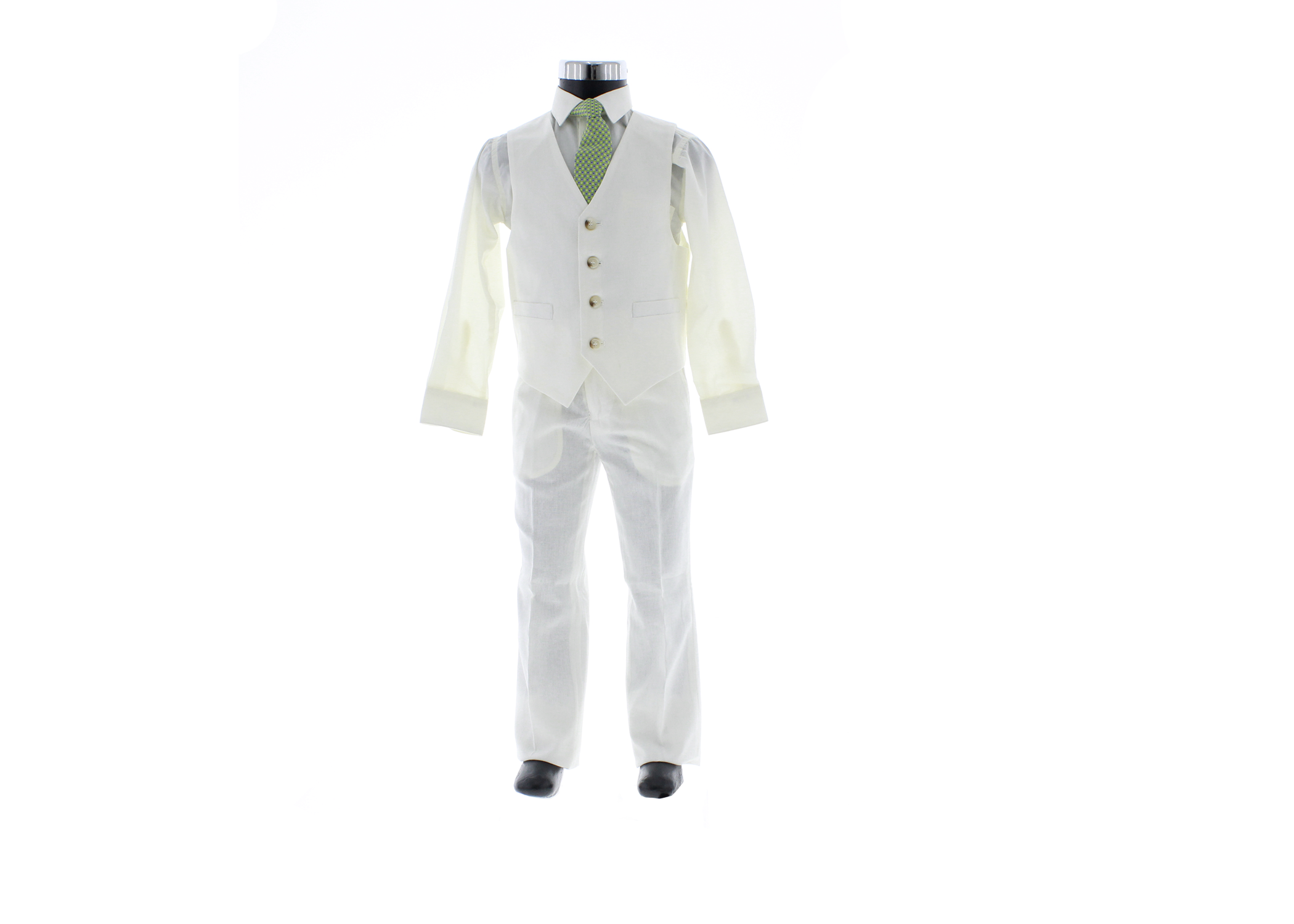 Traje de Vestir Niño Tres Piezas Color Hueso 3875 3 a 15 Años.