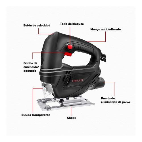 Sierra Caladora Eléctrica Profesional 6vel 780w 16accesorios