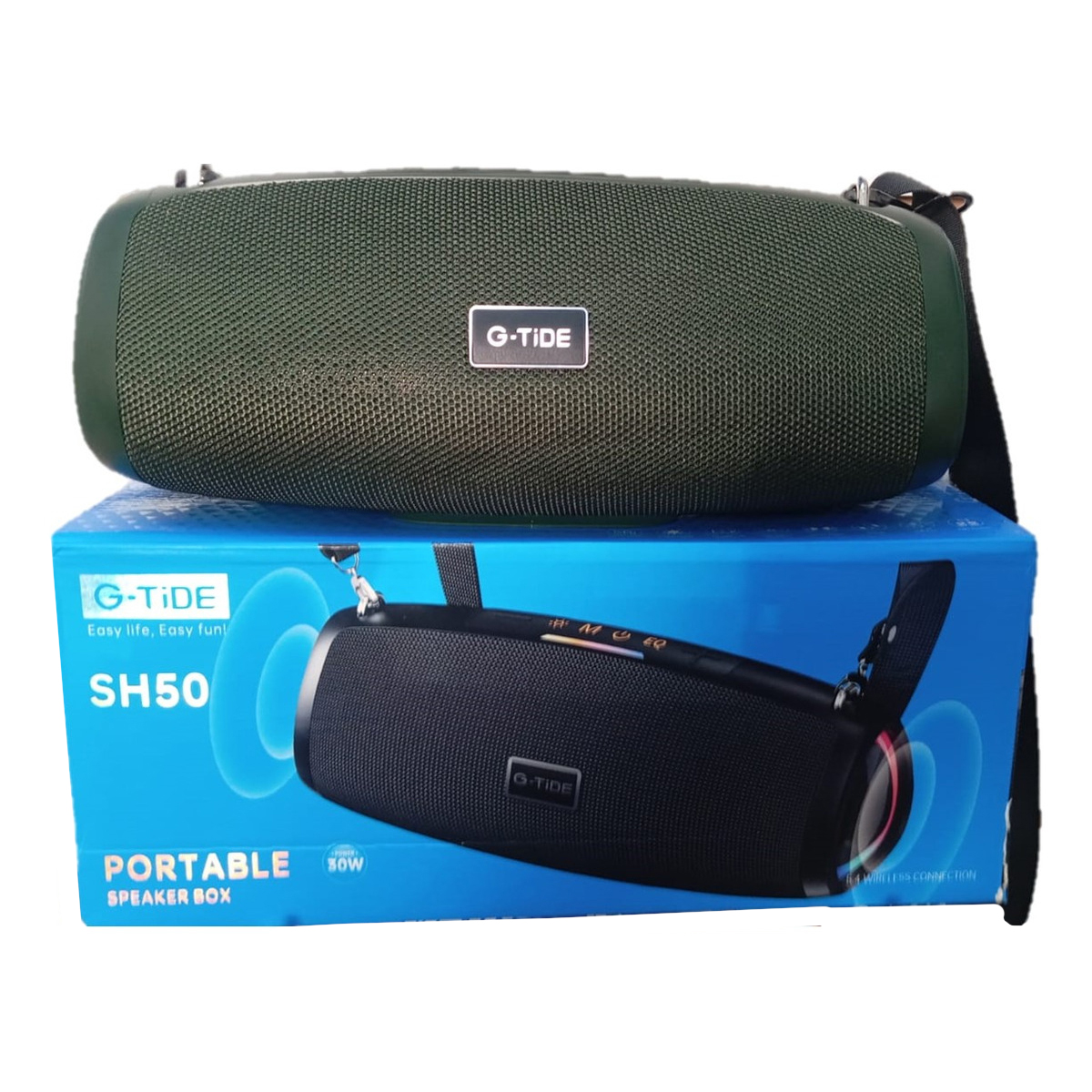 Bocina Bluetooth Portátil Inalámbrica G-tide Sh50 Led Verde